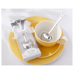 "Tea Time" Heart Tea Infuser in Elegant White Gift Box