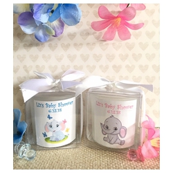 Personalized Little Peanut Baby Elephant Candles (3 colors)
