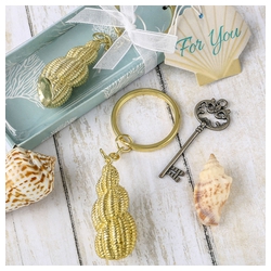 Gold Conch Shell Key Chain