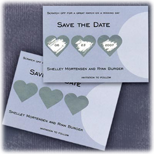Save the date scratch off cards