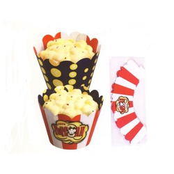 vintage wrappers (ID: 3026) Wrappers popcorn Circus Theme  Cupcake cupcake