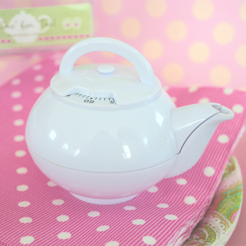 24 Time For Tea Teapot Shaped Kitchen Timer Bridal Shower Wedding Favors 