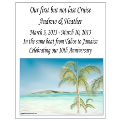 Personalized Cruise Cabin Door Decor "Palm Trees" Design