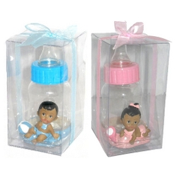 Baby Bottle Fillable Favor (African American)