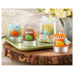 "Whooo's the Cutest" Baby Owl Candle (Set of Four Assorted)
