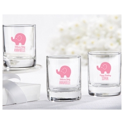Personalized Shot Glass in Pink or Blue - Little Peanut