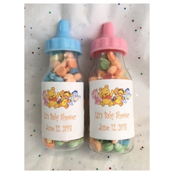 Winnie the Pooh Plastic Feeding Bottle w/Handle Baby Shower Party Gift Blue 