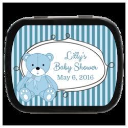   Teddy Bear Personalized Baby Shower Mint Tins (Pink or Blue)