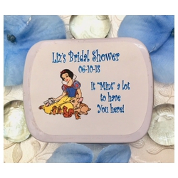 Personalized Snow White Mint Tins (Set of 12)