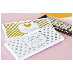 Personalized Metallic Foil Candy Wrapper Covers(Gold,Silver,Rose Gold 