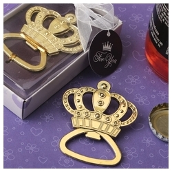 Make It Royal Gold Metal Crown Design Bottle Opener