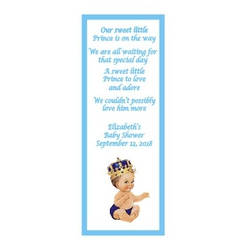 Personalized Vintage Little Prince Laminated Bookmark (Caucasian or African American)