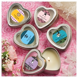 Scented Heart Shaped Travel Candles