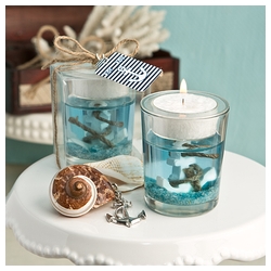 Nautical Gel Candle with Anchor Design