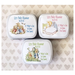 Personalized Peter Rabbit Mint Tins (Set of 12)(3 Designs)