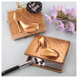 Gold Shoe Compact Mirror