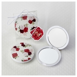 Floral Rose Compact Mirror
