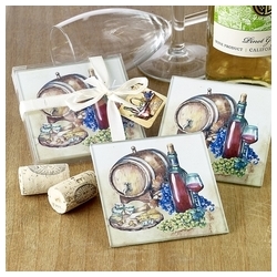 Wine Design Glass Coasters