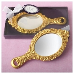 Gold 'Make It Royal' Princess Hand Mirror