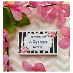Personalized Black and White Matches (Set of 50)<br>(Kate Spade Inspired)