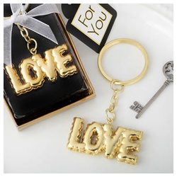 Gold Love Themed Key Chain