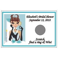Breakfast At Tiffany's Personalized Scratch Off Game<BR> (Caucasian/African American)