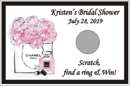 Chanel Inspired Personalized Scratch off Game (Set of 12)