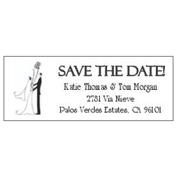 Save The Date Couple Design Return Address Label
