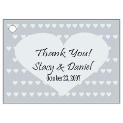Personalized Heart Design Favor Card