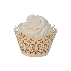 Lavish Cupcake Wrapper (50 Pack) Ivory