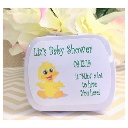 Personalized Baby Ducky Mint Tins (Set of 12) 3 Colors