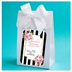 Personalized Kate Spade inspired Shower Boxes With Bows (set of 12)