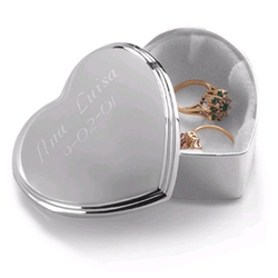 Engraved Heart Trinket Box - Free engraving