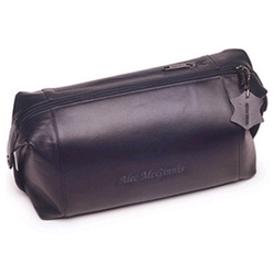 Engraved Leather Toiletry Kit