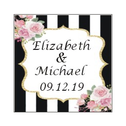 Personalized Kate Spade Inspired Wedding Labels (Set of 20)