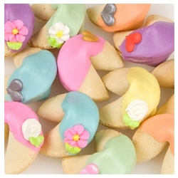 Rainbow Chocolate Candy Covered Fortune Cookies (9 Colors)