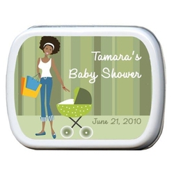 African American Momma With Stroller Design Personalized Mints