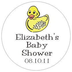 Yellow Ducky Round Labels (set of 24)