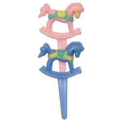 Rocking Horse Baby Shower Snack Picks (blue or pink)