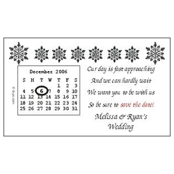 Save the Date Magnets Snowflake Design