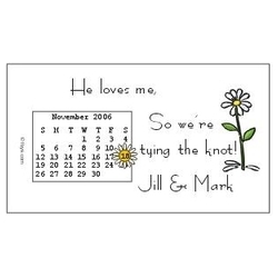 Save the Date Magnets Daisy Petals Design