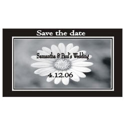 Save the Date Magnets Black White