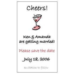 Save the Date Magnets Martini Design