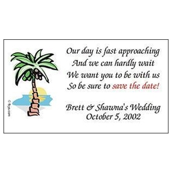 Save the Date Magnets Palm Tree Design