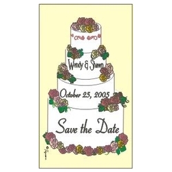 Save the Date Magnets Wedding Cake Design