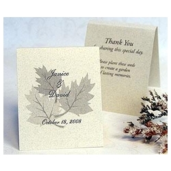 Personalized Leaf Design Plant A Garden Seed Favors