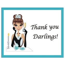 Breakfast at Tiffany's Thank You Cards (Caucasian or African American)