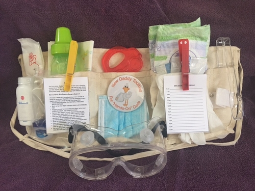 Daddys Tools of the Trade Diaper Changing Toolbelt Gift for New Dad